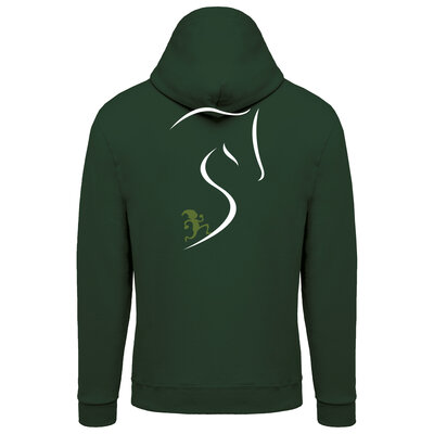 Image Sweat à capuche logo torse vert 2901