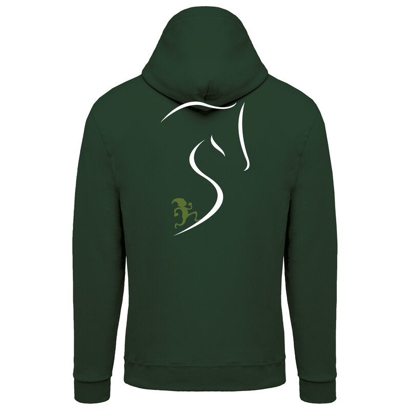 Image Sweat à capuche logo torse vert 2901